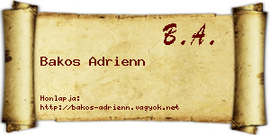 Bakos Adrienn névjegykártya